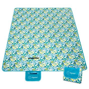 Picnic Blanket,Waterproof Portable oversized 80 x 60 Inches Beach Mat