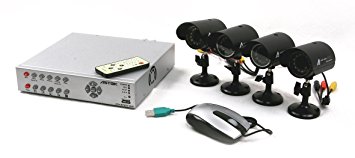 Astak DVR Security Surveillance System with 250 GB Hard Drive and 4 Weatherproof Cameras with Night Vision