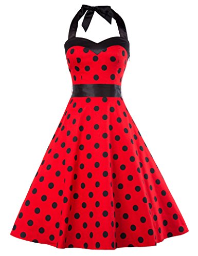 GRACE KARIN Women's Printed 1950's Vintage Retro Cocktail Party Dresses CL6092