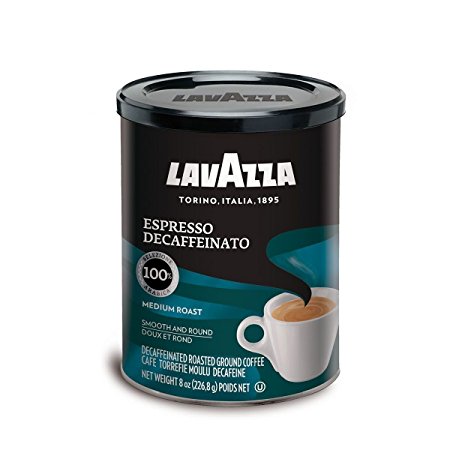 Lavazza Decaffeinated Espresso Ground Coffee, 8 Ounce (Pack of 2)