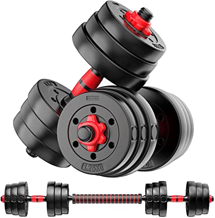 Weight Dumbbell Set Adjustable Dumbbells –Premium Dumbbell Barbell Combo For Fitness – Weight Set for Lifting at Home – Muscle Building Comfortable Grip Design-Easy to Use-Perfect for Gym,Lifting