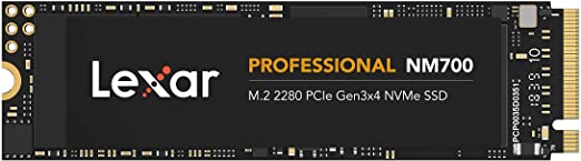 Lexar Professional NM700 M.2 2280 PCIe NVMe 1TB SSD, Gaming, Up To 3500MB/s (LNM700-1TRB)