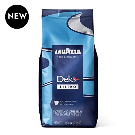 Lavazza Dek Filtro Whole Bean Coffee Medium Roast 1.1LB Bag