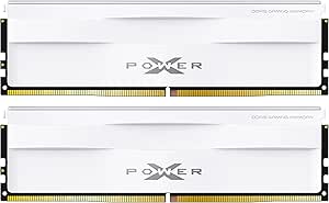 Silicon Power DDR5 32GB (2x16GB) 6000MT/s (PC5-48000) 288-pin CL30 1.35V UDIMM Desktop Memory Module RAM SP032GXLWU60AFDG White