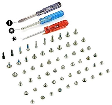 MMOBIEL Complete Full Screw Set Kit Replacement for iPhone 5S with each 2 x Bottom Pentalobe Screws (White/Black/Gold) incl. 3 x screwdrivers