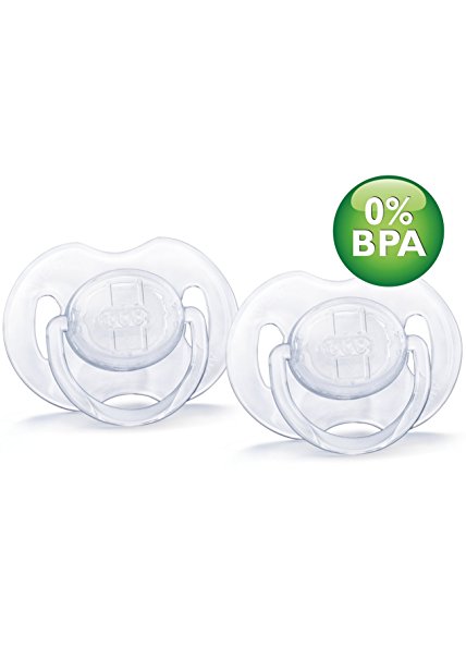 Philips AVENT BPA Free Translucent Pacifier, 0-3 Months, Clear (Discontinued by Manufacturer)