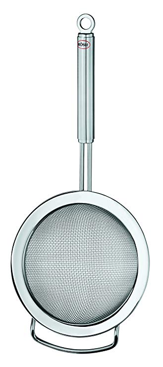 Rösle Stainless Steel Round Handle Kitchen Strainer, Coarse Mesh, 7.9-inch