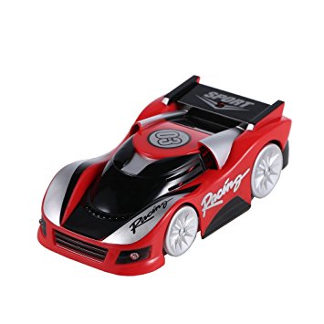 RC Car,4CH Remote Control Wall Floor Climber Climbing RC Toy Car Racer Vehicle for Kids (Red)