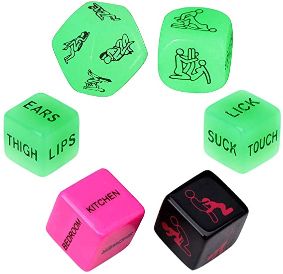Funny Romantic Role Playing Dice Party Dice Game Dice, for Hen Party, Honeymoon, bacherette Party,Him and Her, Bridal Shower, Groom Roast,Newlyweds, Wedding Anniversary