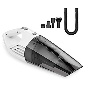 Homasy Car Handheld Vacuum Cleanner, High Power 4500pa Cordless Portable and Lower Noise Rechargeable Auto Hand Vancuum with 4 Hour Fast Charge Lithium for Car