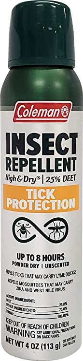 Coleman Tick Protection Dry Formula 25% DEET Insect Repellent - 4 oz