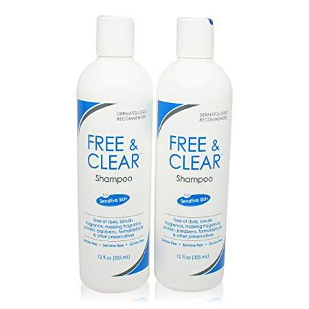 Pharmaceutical Specialties Free and Clear Shampoo 12 oz. (Pack of 2)
