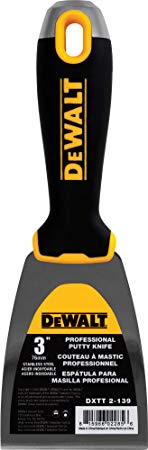 DEWALT 3-Inch Putty Knife | Stainless Steel w/Soft Grip Handle | DXTT-2-139