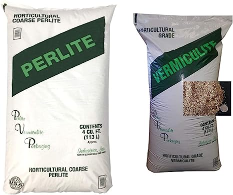 PVP Industries PVP105408 120 Quarts – 4 Cubic Foot of Organic Perlite Planting Soil Additive Gi, White & PVP Medium Vermiculite – Professional Grade – Excellent Soil Conditioner
