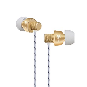 NUBWO NJ213 In-ear Headphones Sport Earbuds Earphones with Mic for iPhone,iPod,iPad,Samsung,HTC,Nokia,etc (Gold)