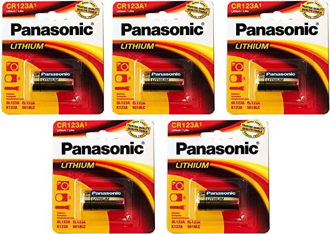 5pc CR123 2/3A 3V Panasonic Lithium Batteries SF123 SF123A CR123A-2 CR123R