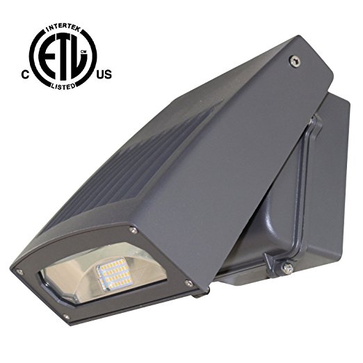 JMKMGL 30W Slim LED Wall Pack,0 to 90 Degree Adjustable Head,100-277VAC,3300LM 5000K Daylight White,IP65 Waterproof Outdoor Security Area Light,ETL(30W Adjustable)