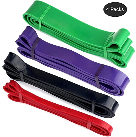 Resistance Bands 4PCS BESTOPE Pull Up Assist Bands for Powerlifting and Yoga Premium Latex Durable Workout Stretch Exercise Loop Crossfit Bands Training Fitness Bands