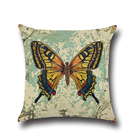super1798 Butterfly Pattern Office Siesta Pillow Case Cushion Cover - 5