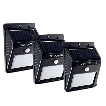 Coocheer Solar Motion Sensor Lights Wireless Path Lights (1W 3pack)