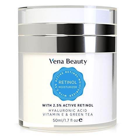 Retinol Moisturizer Cream, Anti Aging Night Cream for Face and Eye Area - with Active Retinol, Hyaluronic Acid, Vitamin E and Green Tea, Anti Aging Formula Reduces Wrinkles