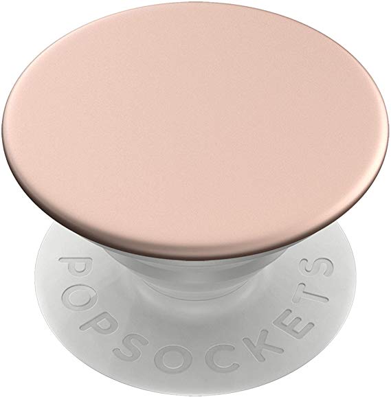 PopSockets PopGrip - Expanding Stand and Grip with Swappable Top - Rose Gold Aluminum