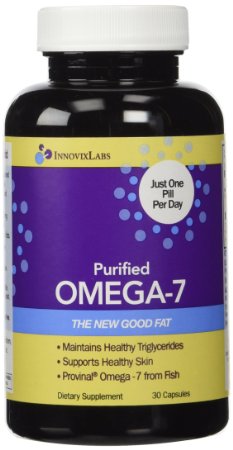 Purified OMEGA 7 (by InnovixLabs). The Healthy Fat in Fish and Macadamia. 210 mg Palmitoleic Acid Triglyceride-form Omega-7 per Pill. 30 Capsules (1 Month Supply).