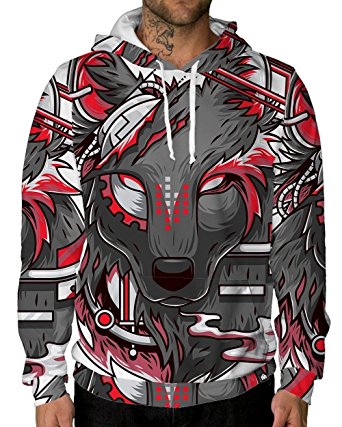 Into The AM Animal Series Long Sleeve Lightweight All Over Print Hoodie Sweatshirts