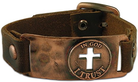 Kerusso 'In God I Trust' Leather Christian Bracelet