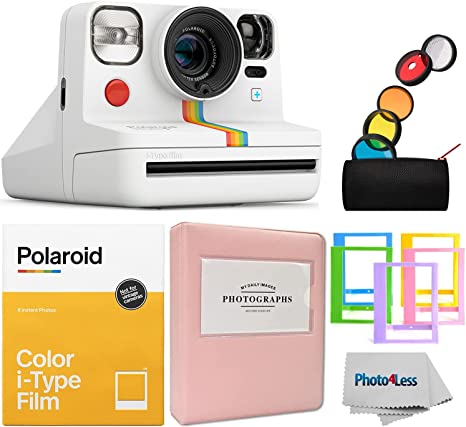 Polaroid Now  Instant Camera White | i-Type Color Film | Album | Plastic Frames