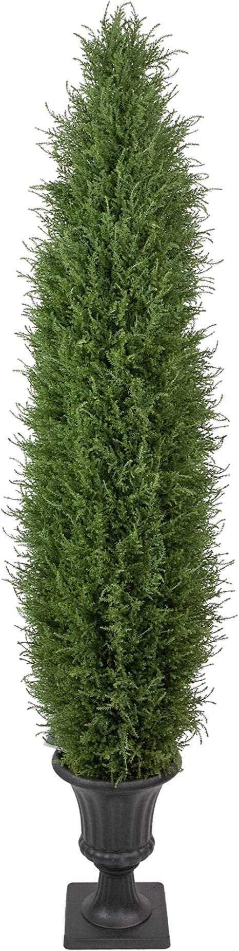 Northlight Artificial Cedar Pine Arborvitae Tree in Urn Style Pot Unlit, 5', Green
