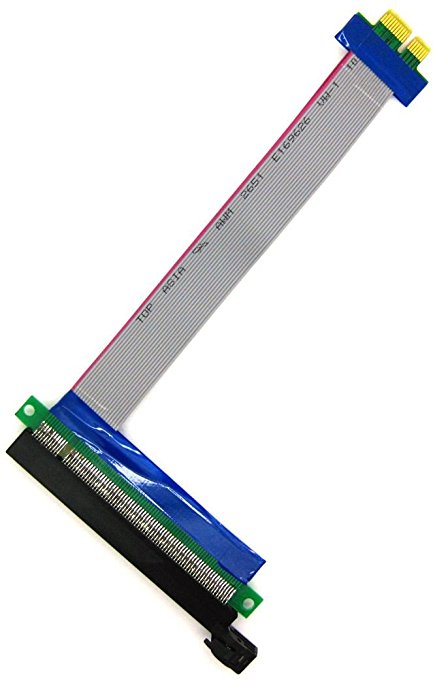 PCI-E PCI Express 16X to 1X Riser Card Adapter Extender Flex Flexible Extension Cable