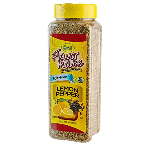 Flavor Mate No MSG Salt Free Seasoning - 19 oz - Club Size (Lemon Pepper)