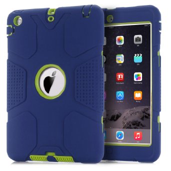 iPad Mini Case, iPad Mini 2 Case,iPad Mini 3 Case,TOPSKY [Robot Series] High Impact Defender Shockproof Case For iPad Mini/ iPad Mini 2/ iPad Mini 3, Navy Blue/Lemony Yellow