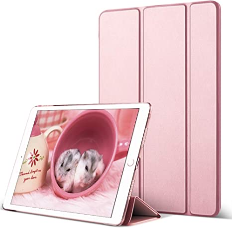 kenke iPad Mini case,Smart Case Hard Cover 7.9 inch Translucent Back Magnetic Cover with Sleep/Wake for iPad Mini 1, Mini 2, Mini 3,(for iPad Mini 123 case, Rose Gold)