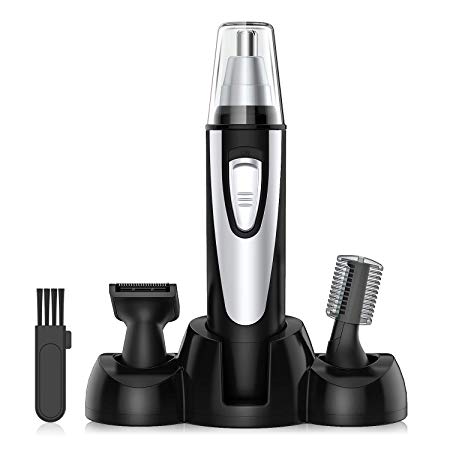 BESTOPE Nose Ear Hair Trimmer for Men,3 in 1 Electric Nose And Ear Eyebrow brow Sideburn Facial Hair Clipper Removal,Wet/Dry Use,Battery-Operated Trimming Tool