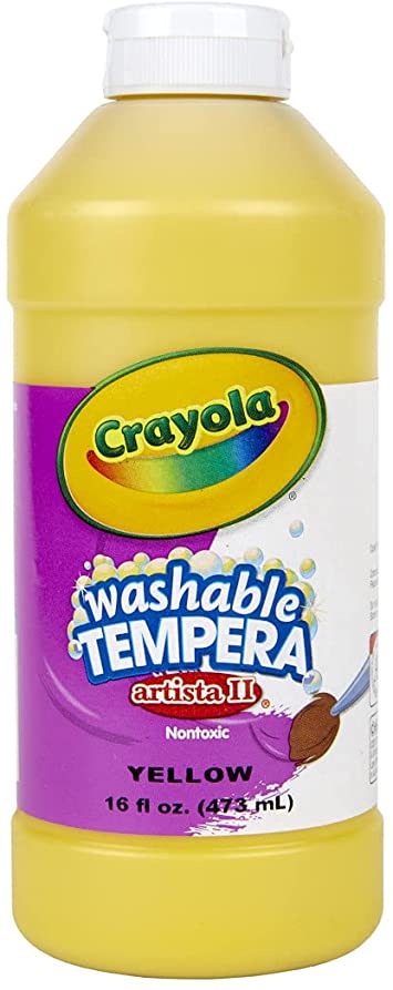 Crayola Artista II Washable Tempera Paint 16oz Yellow