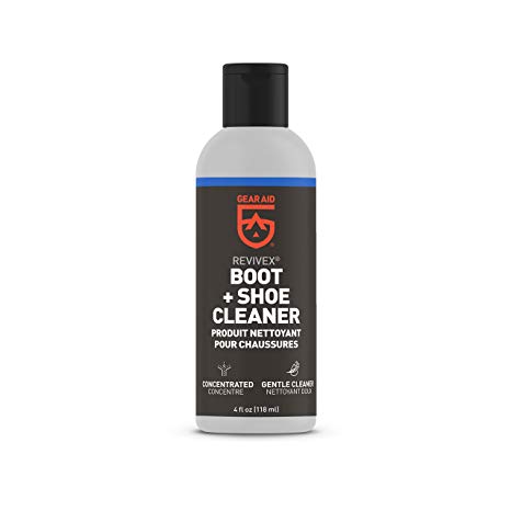 Gear Aid Revivex Boot and Shoe Cleaner for Leather, Suede and Fabric, Concentrated, 4 fl oz