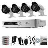 XVIM 4CH 720p HDMI Outdoor Indoor Day Night IR-CUT Motion Detection Push Alerts Home Video Surveillance Security Camera System Hard Drive Not Included