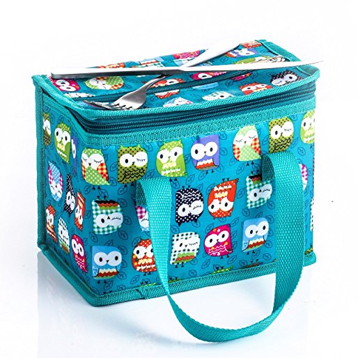 TEAMOOK Lunch Bag Insulated Lunch Box for kids and adults 1pcs Green Owl