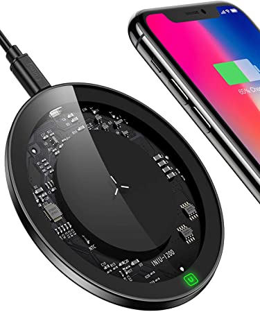 INIU Wireless Charger, 10W Fast Charging Qi-Certified Wireless Charging Pad Compatible with iPhone 12 11 Pro XS Max XR XS X 8 Plus SE 2020 AirPods Samsung Galaxy S20 S10 S9 S8 Note10 9 LG Google etc.