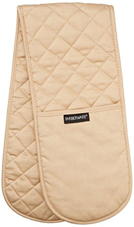 Farberware Kitchen Cooking Double Oven Mitt Glove (1 Pack), Tan