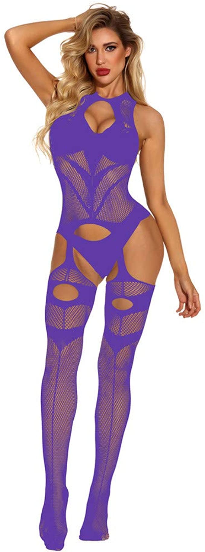 Women's See Through Lingerie Crotch Lace Babydoll Sexy Lingerie for Women One Piece Bodysuit