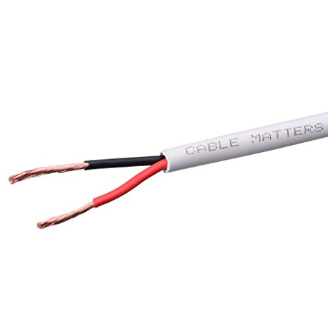 Cable Matters 14 AWG In-Wall Rated (CL2) Oxygen-Free Bare Copper Speaker Cable 50 Feet