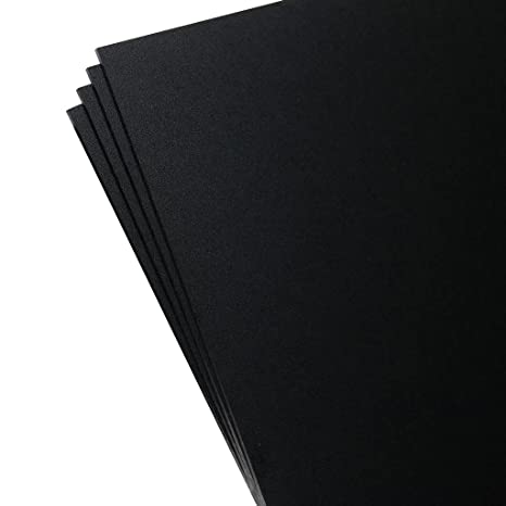 Plastics 2000 - KYDEX Sheet - 0.093" Thick, Black, 8" x 12", 4 Pack