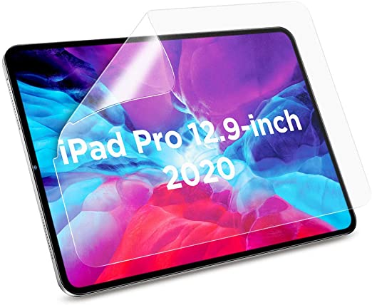 ESR [3 Pack] Matte Screen Protector for iPad Pro 12.9 2018, High Sensitivity, Apple Pencil Compatible, Anti-Glare Fingerprint-Resistant Matte Finish, Crack-Resistant PET, with Free Installation Frame