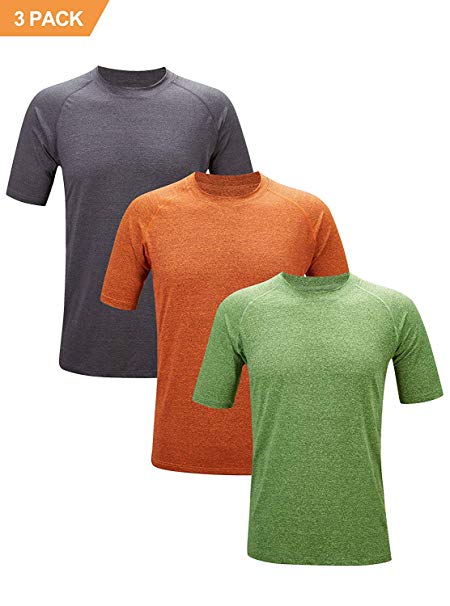 ZITY Men's Sport Tshirt Running Short Sleeve T-Shirt 3 Pack Or 2 Pack Or 1 Pack