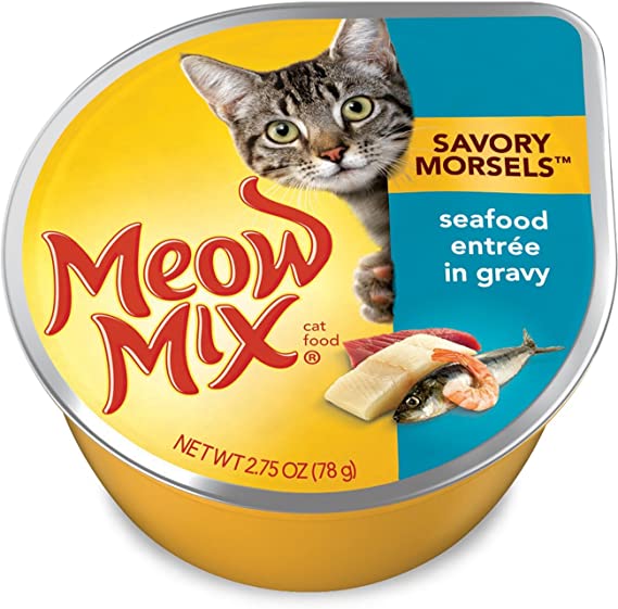 Meow Mix Savory Morsels Wet Cat Food, 2.75 Ounce Cups