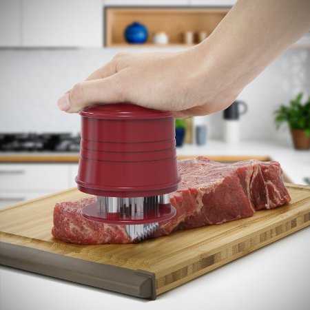 Planet Homeware Meat Tenderizer - Professional Quality and Ultra Sharp Stainless Steel Blades - For Steak Chicken Fish and Pork - Speed Cooking Up By Up to 4x - Lifetime Guarantee