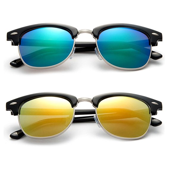 Newbee Fashion - 60's Clubmaster Light Weight Full Rim Sophisticated Celebrity Stylish High Fashion Sunglasses
